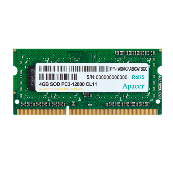 купить Модуль памяти для ноутбука, Apacer,DS.04G2K.HAM, DDR3, 4 GB, SO-DIMM 1600MHz, CL11 в Алматы