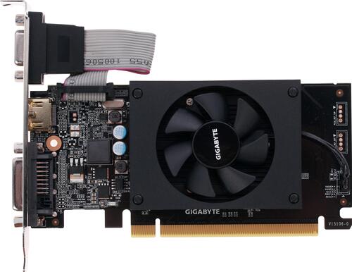 купить Видеокарта 2Gb PCI-E GDDR3 GIGABYTE GV-N710D3-2GL DVI+HDMI+D-SUB RTL GeForce GT 710 в Алматы