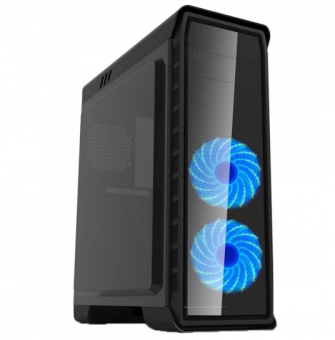 купить Корпус ПК без БП GameMax Elysium Black G503X <ATX, 2x120, 1x5.25, 2x3.5, 2x2.5, 3xUSB, Audio, 400x185x470mm> в Алматы