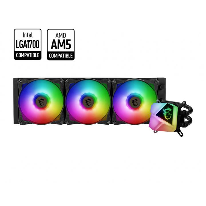 купить Водяное охлаждение для CPU MSI MAG CORELIQUID C360. Socket Intel/AMD, 4pin, Fan 3x120см, ARGB в Алматы