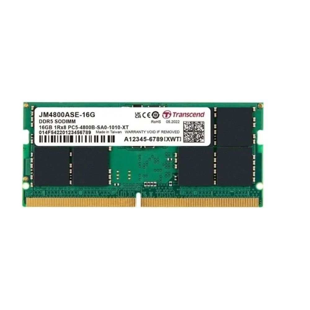 Купить SO-DIMM 16GB DDR5 PC38400/4800MHz Transcend, CL40-39-39-76, 1.1V, BOX JM4800ASE-16G в Алматы