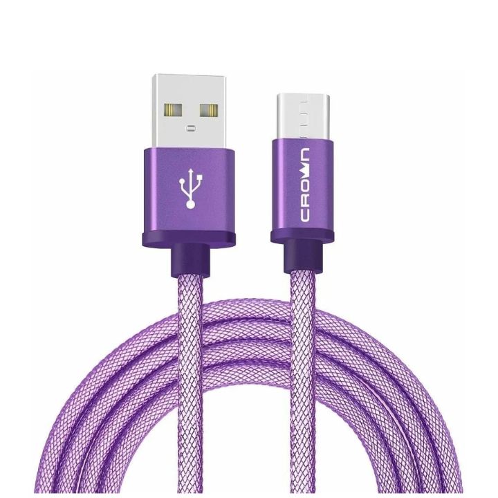 купить Кабель Crown USB - USB Type-C CMCU-3072C violet в Алматы