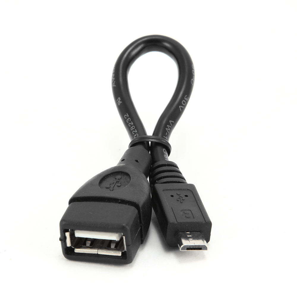 купить Кабель переходник Cablexpert USB 2.0 OTG A-OTG-AFBM-001 USB-MicroUSB, 0.15м, пакет в Алматы
