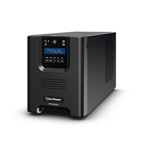 купить Line-Interactive ИБП, CyberPower PR1500ELCD, выходная мощность 1500VA/1350W, Чистая синусоида, LCD, AVR, EPO, USB, RS-232, Smart Slot, 8 выходных разъемов типа IEC C13, PowerPanel&reg; Personal Edition                                                      в Алматы
