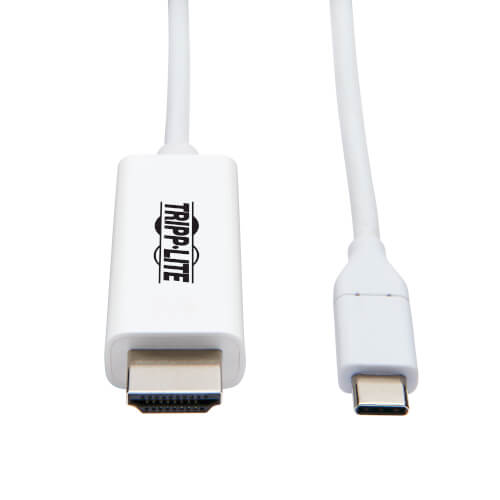 купить Кабель TrippLite/USB-C to HDMI Adapter Cable, 4K 60Hz, HDCP 2.2, White, 6 ft. в Алматы