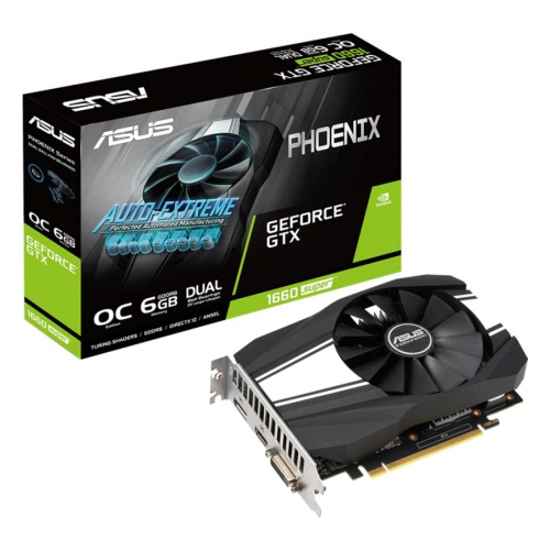 купить Видеокарта ASUS GeForce GTX1660 SUPER 6Gb GDDR6 192bit 1xDVI 1xHDMI 1xDP HDCP PH-GTX1660S-O6G в Алматы