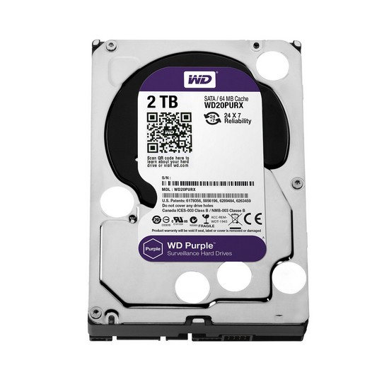 купить Жесткий диск HDD 2 Tb Western Digital Purple WD20PURX SATA 6Gb/s 64Mb 3,5* в Алматы