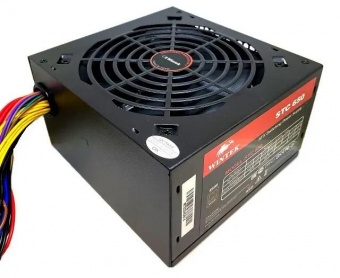 купить БП Wintek 650W ATX 80PlusBro 2*IDE 3*SATA 2xPCI6+2Pin FAN12CM+cable (Wintek STC 650) в Алматы