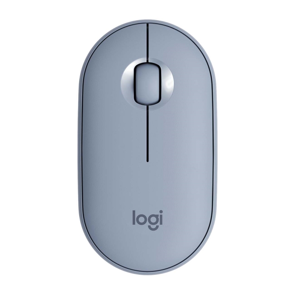 купить Мышь Logitech беспроводная Pebble M350 Blue Grey в Алматы