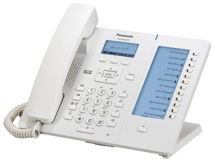 купить Panasonic KX-HDV230RU Проводной SIP-телефон 2.3-дюйм, 6 линий, 2 порта, PoE, память 500 номеров в Алматы