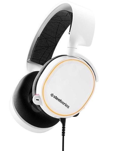 купить Наушники-гарнитура игровые SteelSeries Arctis 5 61507 белый в Алматы