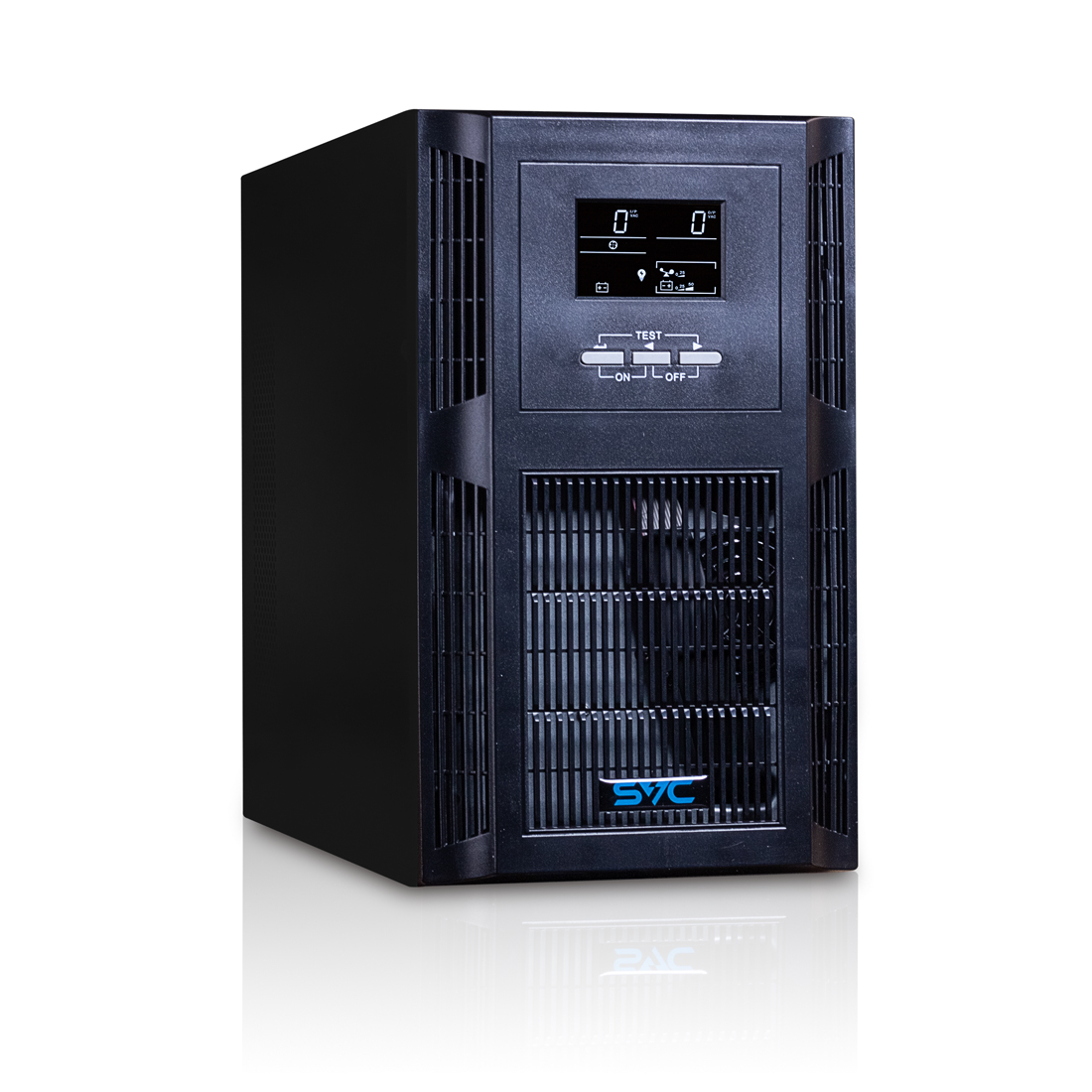 купить UPS SVC PT-2K-LCD, 2000VA, 1600W, 6x12V/7.5Ah, AVR 115-300 V, USB, RS-232, Black в Алматы