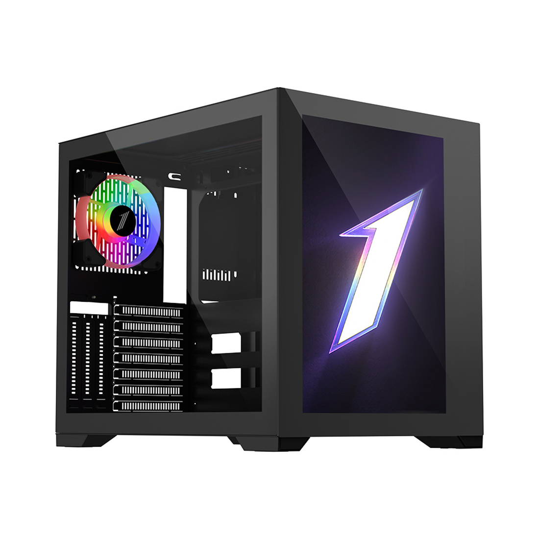 Купить Корпус 1Stplayer Steampunk SP7 Emotion View, Midi Tower, ATX, Black, 2x3.5*/2x2.5*, 2xUSB, USB-C в Алматы