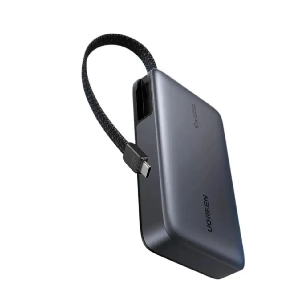 Купить Пауэрбанк UGREEN PB550 85166B UGREEN 20000mAh 67W 1C1A Power Bank with 1*67W Built-in Cable(With 3C) в Алматы