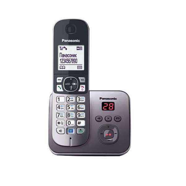 купить Радиотелефон PANASONIC KX-TG6821 (CAM) Металлик. АОН, Caller ID (журнал на 50 вызовов), Цифровой автоответчик (до 30 мин), Функция резервного питания.                                                                                                     в Алматы