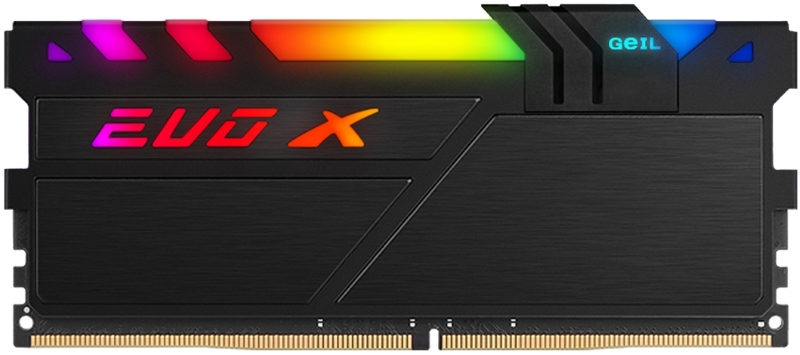 купить Оперативная память  8GB GEIL DDR4 PC4-24000 3000MHz EVO X II Black с RGB подсветкой 16-18-18-36 GEXSB48GB3000C16ASC Retail Pack в Алматы
