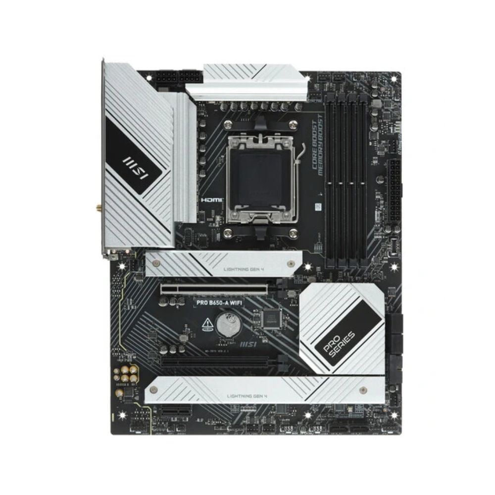 купить MB Socket AM5, ATX, AMD B650 (DP+HDMI), MSI PRO B650-A WIFI, 4DDR5, PCIx16,PCIx1 в Алматы