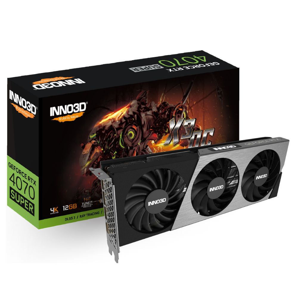 купить Видеокарта Inno3D GeForce RTX4070 SUPER X3 OC 12G N407S3-126XX-186162L в Алматы