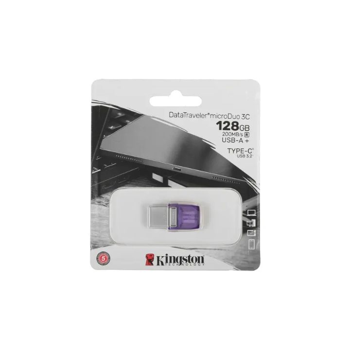 купить USB Флеш 128GB 3.0 Kingston OTG DTDUO3CG3/128GB металл в Алматы