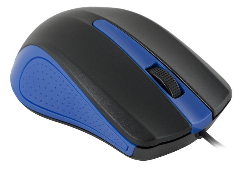 купить Мышь Oklick 225M черный/синий оптическая (1200dpi) USB (2but) в Алматы