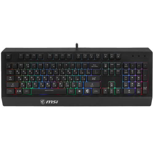 купить Игровая Клавиатура MSI Vigor GK20, 108 клавиш, RGB SHOW,  кабель 1,8м, USB2.0 в Алматы