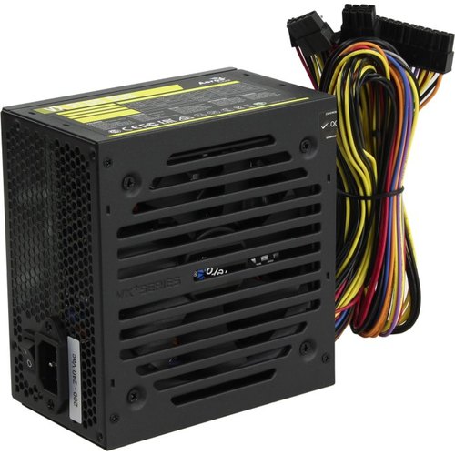 купить Блок питания, Aerocool, VX PLUS 550,  550W, ATX, (230V None-PFC), 20 4 pin, 4 4pin, 3*Sata, 3*Molex, 1*FDD, 1*PCI-E 6 2 pin, Поддержка Haswell, Вентилятор 12 см, Кабель питания, Чёрный в Алматы