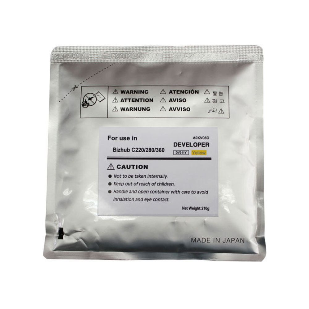 купить Девелопер Konica-Minolta bizhub C220/C280/C360/C224/C284/C364/C455/C554 (DV-311) Yellow 230 гр  в Алматы
