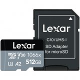 купить LEXAR Professional 1066x 512GB microSDHC/microSDXC UHS-I Card SILVER Series with adapter в Алматы
