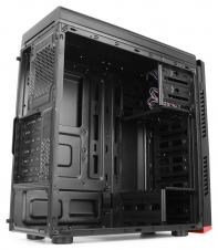 купить Компьютерный корпус, Delux, DLC-DW701, ATX, USB Hub, HD-Audio, Высота процессорного кулера 150 мм, Чёрный, Без Б/П, в Алматы фото 3