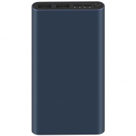 купить Портативное зарядное устройство, Xiaomi, Mi Power Bank 10000mAh 3 (2019 Type-C)(PLM13ZM) VXN4274GL,Fast charge (18W), Выход USB: 2*1.5A, Индикатор заряда батареи, Кабель Micro USB в комплекте, Чёрный в Алматы фото 1