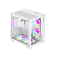 купить Компьютерный корпус Gamemax Infinity Mini 7 ARGB Fans + Controller White без Б/П в Алматы фото 2