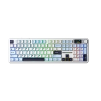 Купить Клавиатура AULA F108 Pro Light Blue+White+Black Purple, Reaper switch, EN/RU/KZ, 2.4/BT/USB-C Алматы