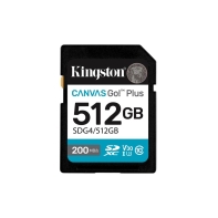 Купить Карта памяти SD, Kingston Canvas Go! Plus, 512GB, SDG4/512GB, Class 10, UHS-I, R200/W160 Алматы