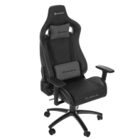купить Игровое кресло Sharkoon Elbrus 2 Black/Gray <Синтетическая кожа, Газлифт 4, подлокотник 3D> в Алматы фото 1
