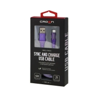 купить Кабель Crown USB - USB Type-C CMCU-3102C violet в Алматы фото 2
