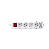 купить Сетевой фильтр, iPower, Home W4-30M, 4 розеток, 3 метров, 220-240V, 10A, полиэтиленовая упаковка, белый в Алматы фото 1
