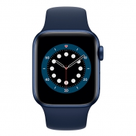 купить Apple Watch Series 6 GPS, 40mm Blue Aluminium Case with Deep Navy Sport Band - Regular, Model A2291 в Алматы фото 2