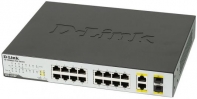 купить D-Link DES-1018P/A1A Неуправляемый коммутатор 8 10/100 + 8 10/100PoE +  2 комбо-портами 10/100/1000 /  в Алматы фото 2
