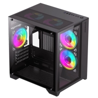 купить Корпус ПК без БП GameMax Infinity Mini Black <MATX> в Алматы фото 1