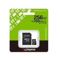 купить Карта памяти Micro SDXC 256GB Kingston Canvas Select Plus,Class 10 UHS-I U1 V10 A1,150 МБ/с, адаптер SDCS3/256GB в Алматы фото 1
