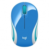 купить Мышь беспроводная Logitech M187 Mini Mouse, Blue (синяя, оптическая, 1000dpi, 2.4 GHz/USB-ресивер, сверхпортативная) в Алматы фото 1