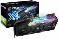 купить 24GB RTX 3090 GDDR6X 384-bit 1395/1755MHz, DPx3, HDMI, PCIe4.0, Inno3D RTX3090 iChill X4 (C30904-246XX-1880VA36) 4Fan, 300 мм, 2,7 слота, RGB подсветка, 8-pinX2, Потребление 350W -> Блок питания Мин. 750W 80PlusBronze (Брендовый) (640W настоящих) в Алматы фото 2