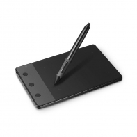 купить Графический планшет, Huion, H420, Разрешение 4000 lpi, Чувствительность к нажатию 2048, Интерфейс USB, Рабочая область 106*64,6 мм. (4,17*х2,23*), Чёрный в Алматы фото 1