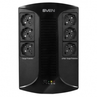 купить Источник бесперебойного питания SVEN UP-L1000E,510Вт, вых.~230В,вх.~175-290В,6 евро розеток, черный /  в Алматы фото 2
