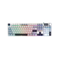Купить KeyBoard  Bluetooth, Aula F108 Pro, Reaper switch, 104 keys, EN/RU/KZ BT/2.4 GHz/USB, B+W+B Purple Алматы