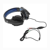 купить Наушники-гарнитура игровые Defender Warhead G-390 черный+синий в Алматы фото 3