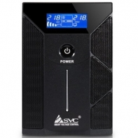 купить UPS, SVC, W-600, Smart, USB, Мощность 600ВА/360Вт, Диапазон работы AVR: 165-275В, Бат.: 12В/12 Ач*1шт., 2 вых.: Shuko CEE7, Чистая cинусоида, Чёрный в Алматы фото 1