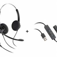 купить Наушники-гарнитура проводная Plantronics SP12-QD черный в Алматы фото 1
