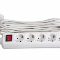 купить Сетевой фильтр Buro 500SH-10-W 10м 10A/2.2кВт (5 розеток) белый (коробка) в Алматы фото 1