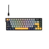 Купить Клавиатура AULA WIN68, Magnetic, Gray Wood switch, 68 keys EN/RU/KZ, wired, Black-Grey-Yellow в Алматы